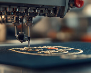 Embroidered decoration option for branded gear