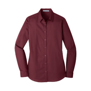 Port Authority Womens Long Sleeve Carefree Poplin Shirt