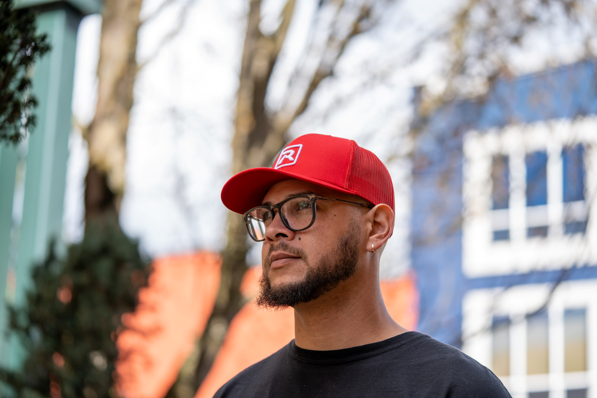 Righteous-branded cap worn by a in an outdoor setting.
